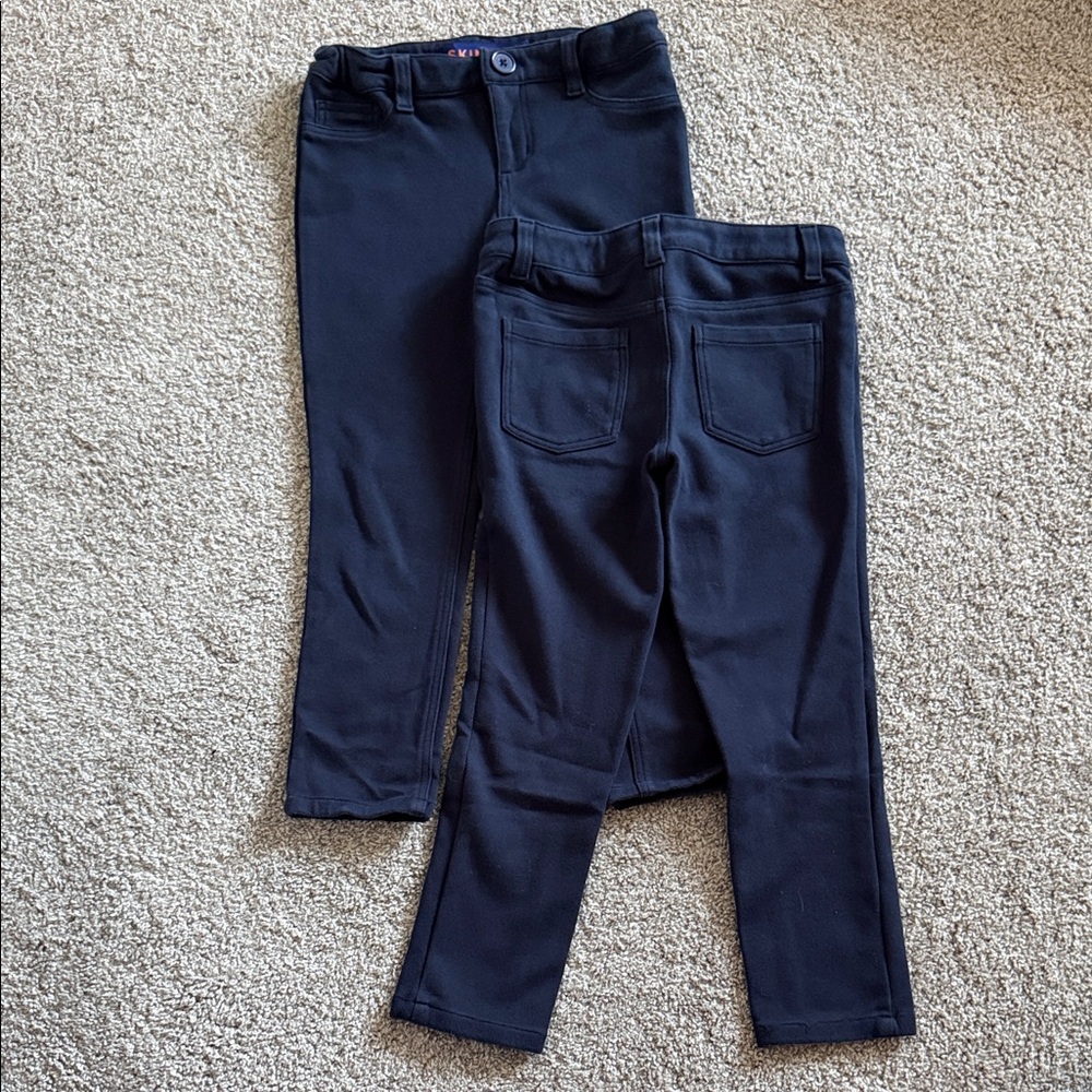 French Toast Uniform Ponte Knit Navy Pants - size 6